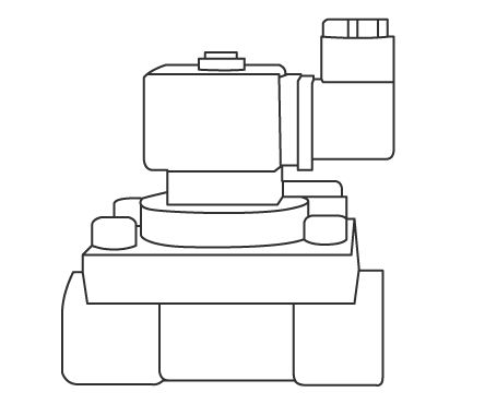 Dibujo de Válvulas solenoide de alta presión.