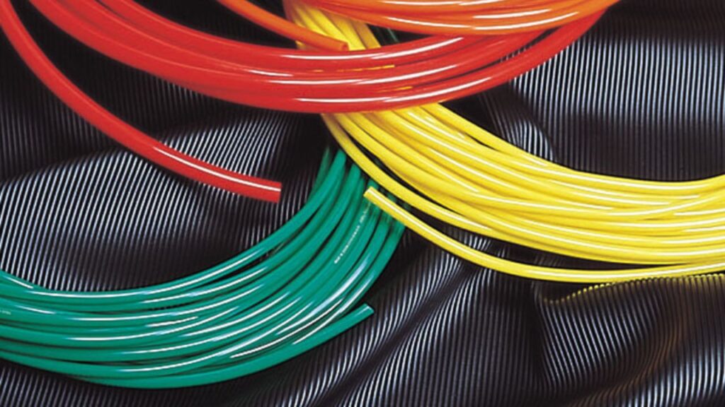 Mangueras de aire comprimido conocidas como tecalan o tubing.
